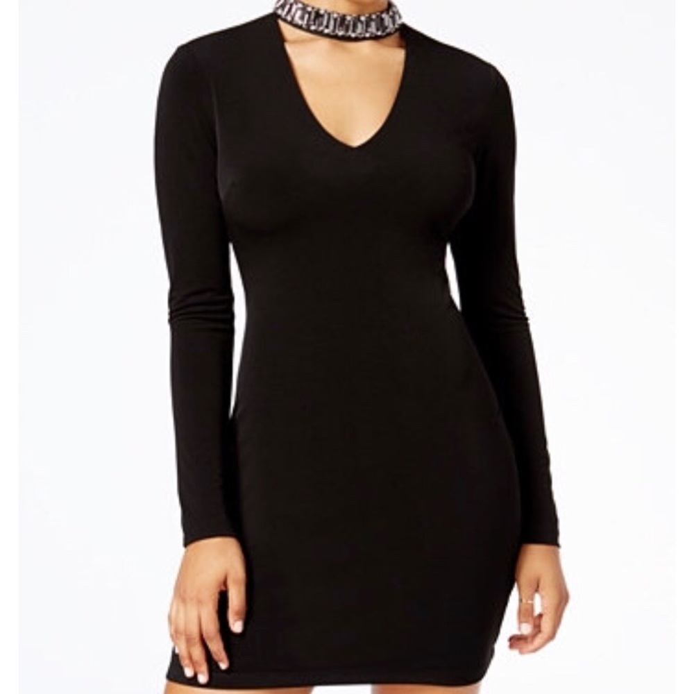 Black choker dress